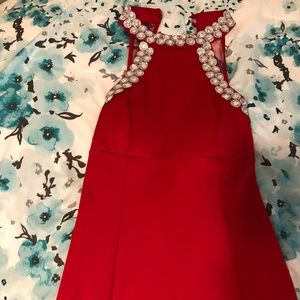 Gem Encrusted Halter Neck Gown